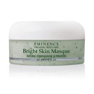Eminence Bright Skin Masque jar with white lid and pale green label