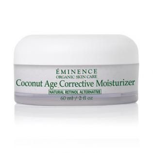 Eminence Organic Skin Care Coconut Age Corrective Moisturizer jar with white lid and green label