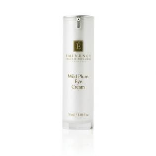 White Eminence Wild Plum Eye Cream bottle on a plain background