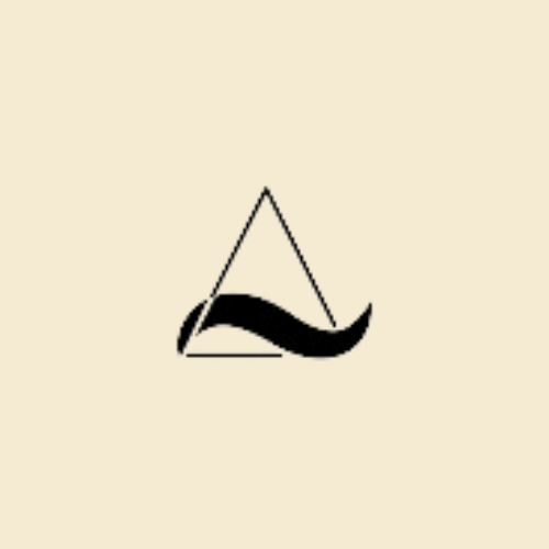 A triangle with a wave in the middle of it