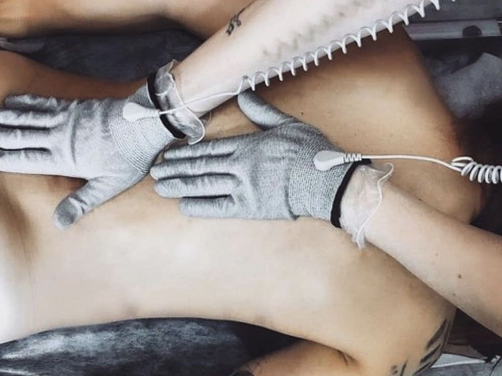 Someone receiving Bioenergetic Meridians Balance Treatment