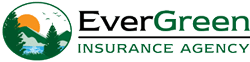 Evergreen Insurance Agency The logo for evergreen insurance agency has a picture of a mountain and trees on it.