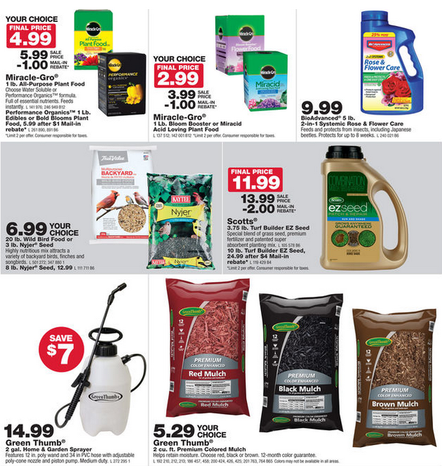 April Lawn and Garden Sale