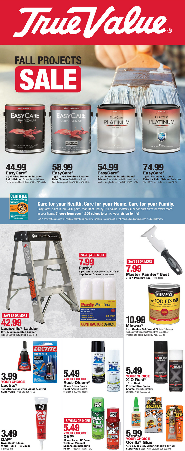 Reedsburg True Value Fall Projects Sale