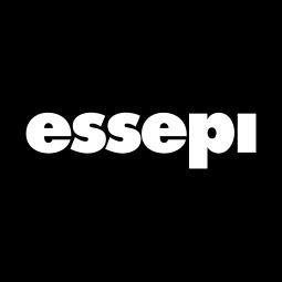 La scritta «essepi» in bianco e minuscolo, centrata su uno sfondo nero.