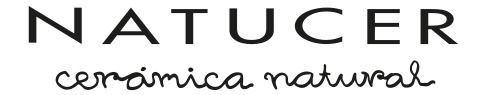 Logo NATUCER con lo slogan “cerâmica natural” in testo nero su sfondo bianco