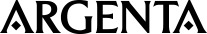 Logo ARGENTA in lettere maiuscole nere su sfondo bianco