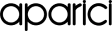 Logo Aparici in testo nero minuscolo su sfondo bianco