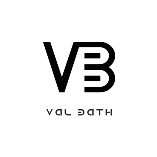 Logo VB nero con la scritta «VAL SATH» sotto, su sfondo bianco