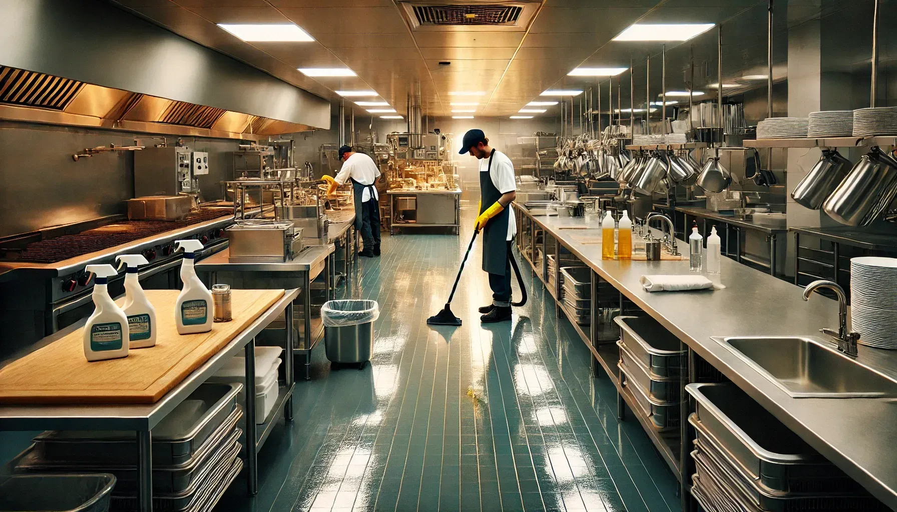 cuisine professionnelle propre et bien entretenu pour un contrat de sanitation pour restaurant à Caen