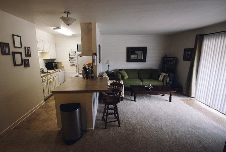 Greenbrier Place -Living Room with kitchen