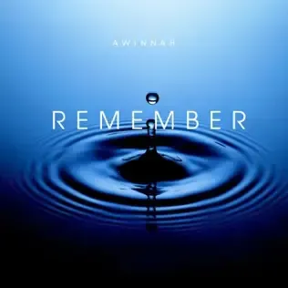 Blue cover art with a water droplet ripple and the word “REMEMBER” in large white text.