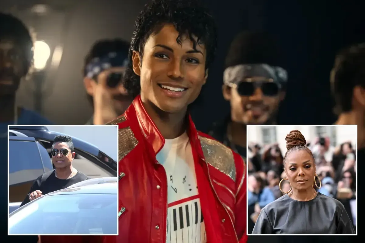 Smiling singer in a red jacket with backup performers, with two inset car photos.
