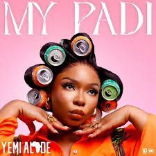 Album cover featuring a woman with hair rollers against a pink background, titled “My Padi” by Yemi Alade