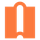Une icône orange d'un sac à provisions avec une poignée sur fond blanc.