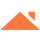 Un triangle orange avec une cheminée au-dessus sur un fond blanc.