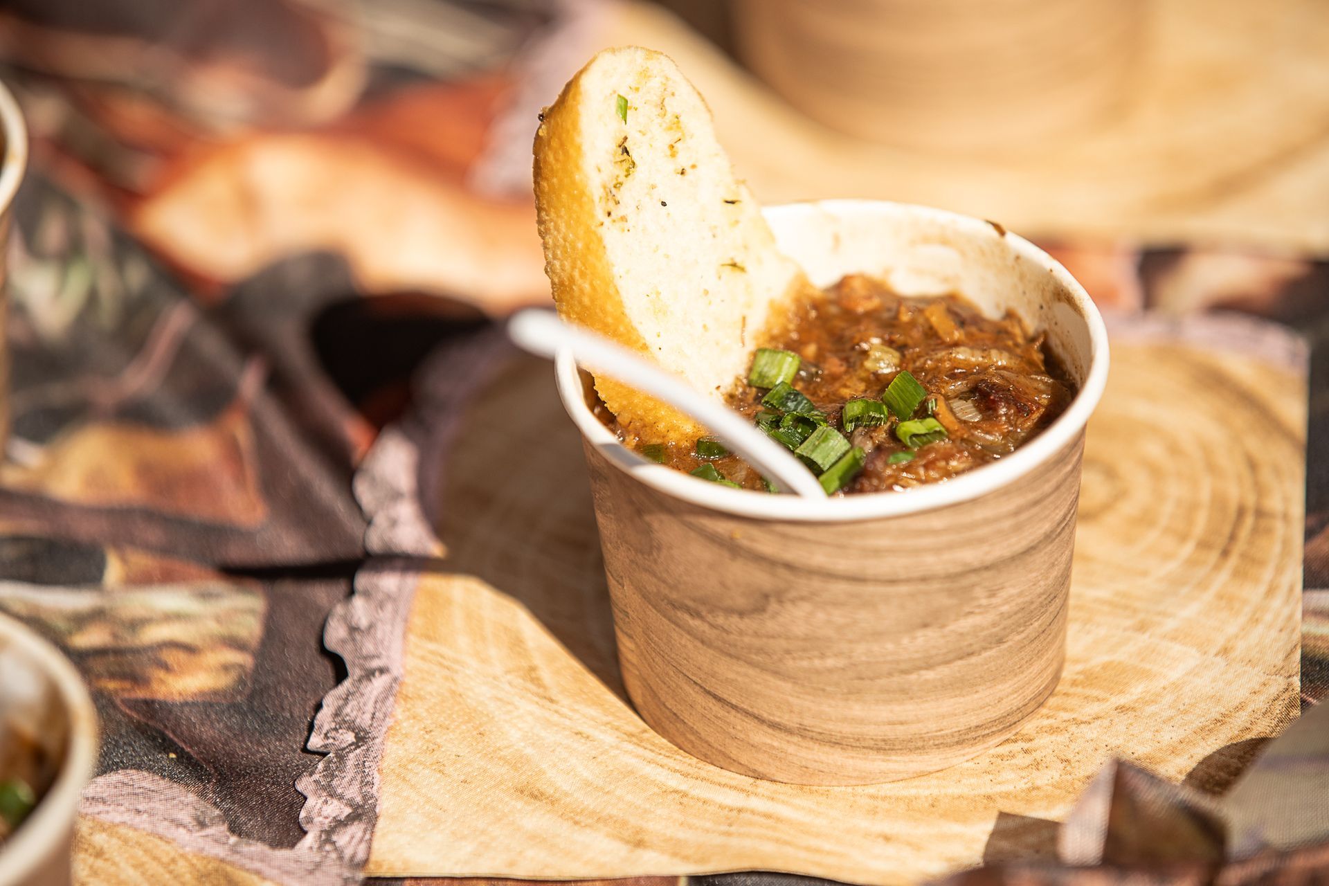 A hearty cup of gumbo made at the annual Gumbo Fest event  in November at Coastal