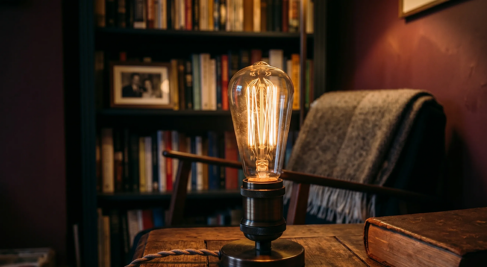 Flickering light bulb in a Northwest Arkansas home — a sign of an overloaded electrical panel.
