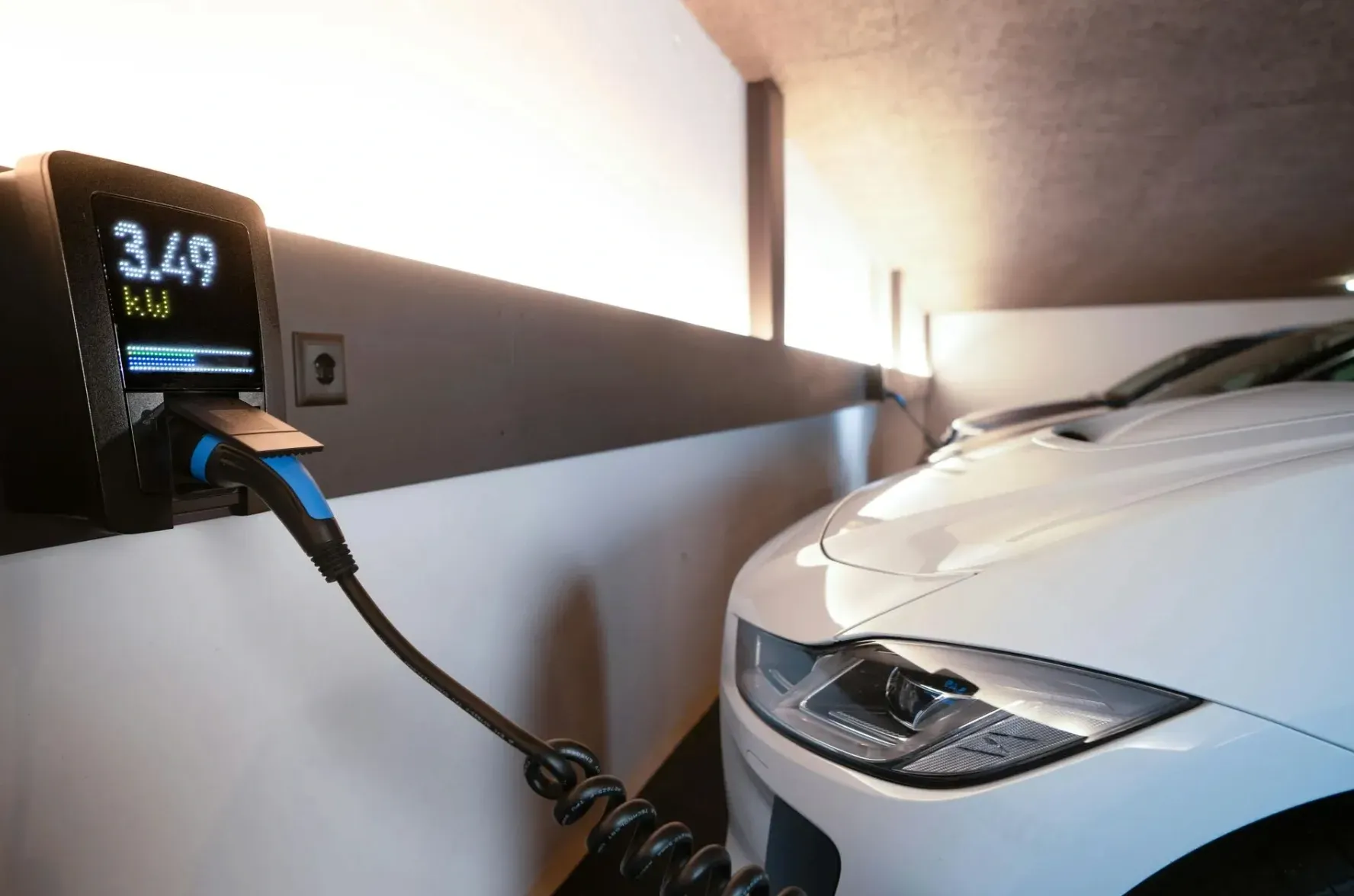  professionally installed electric car charger in garage Rogers AR