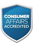 Consumer Affairs Accredited blue shield logo