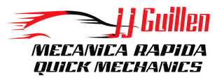 JJGullen logo with red and black stylized car graphic and text “Mecanica Rapida / Quick Mechanics”