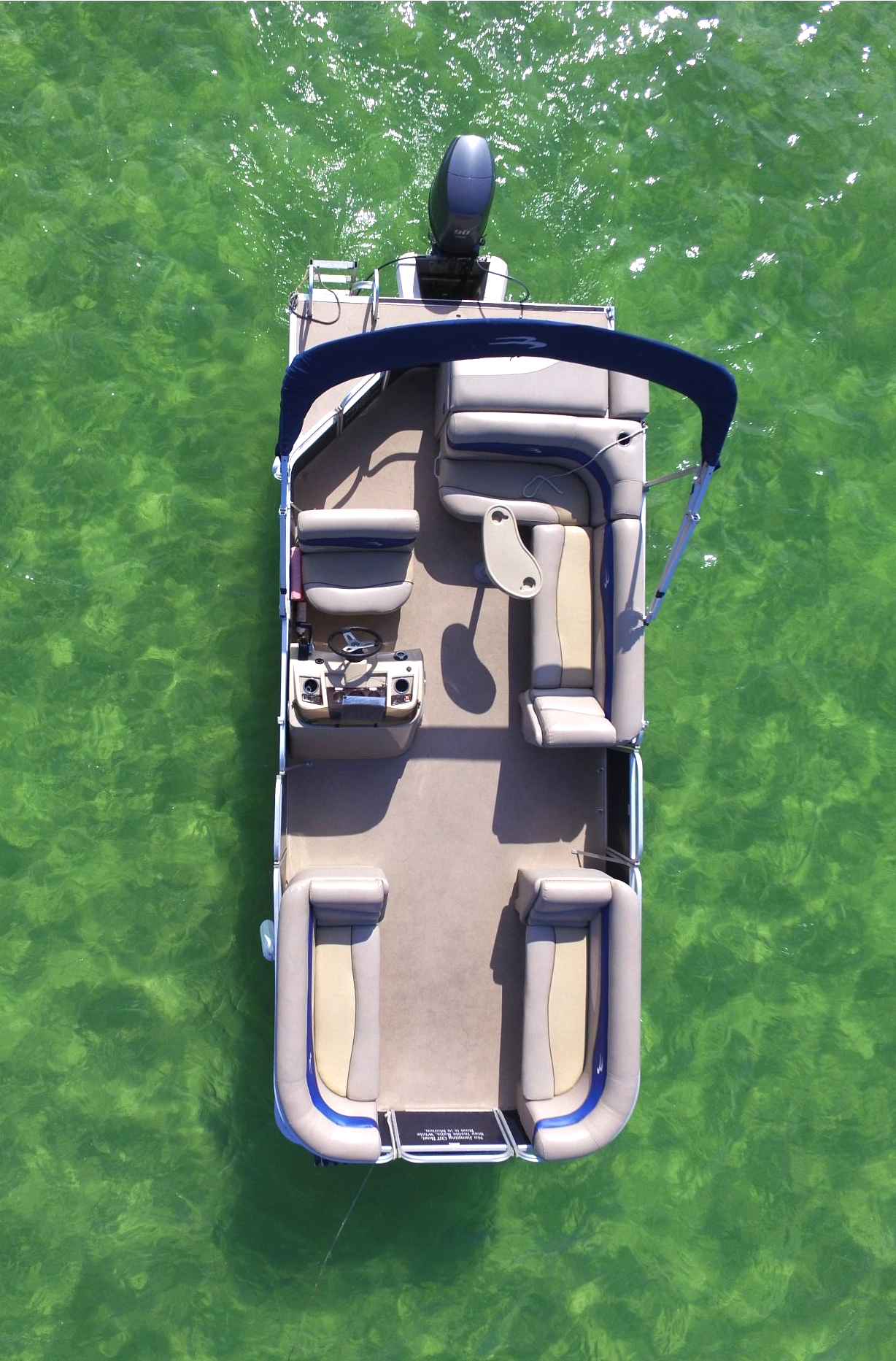 Red 20ft pontoon boat in Destin FL