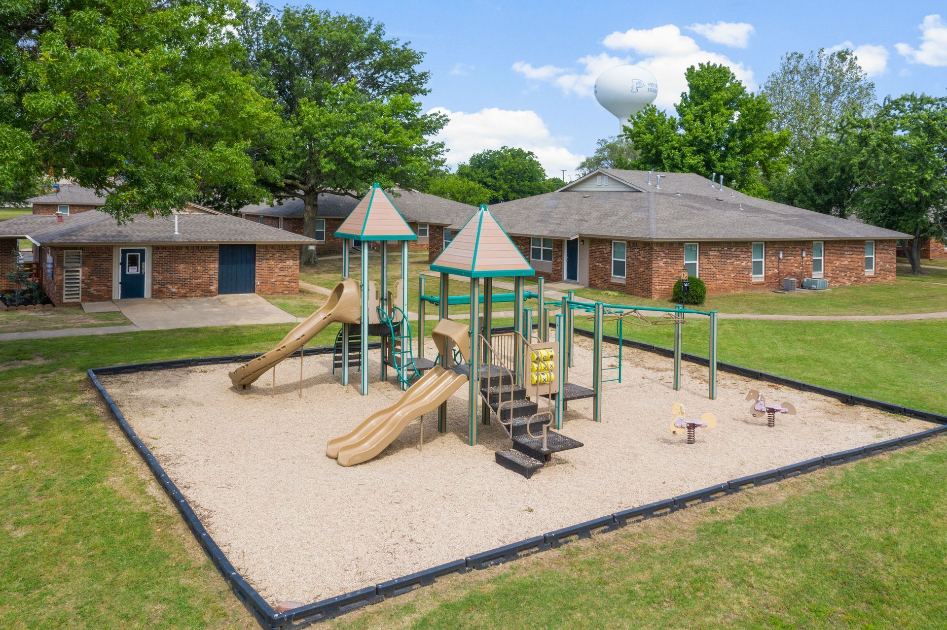 birds eye view of playground