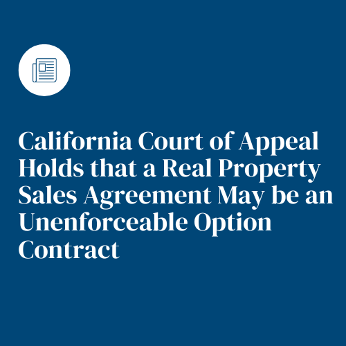 California Court of Appeal text on a blue background. Headline:
