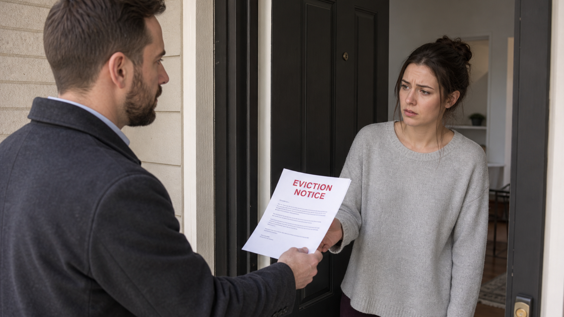 eviction process California notice served at door