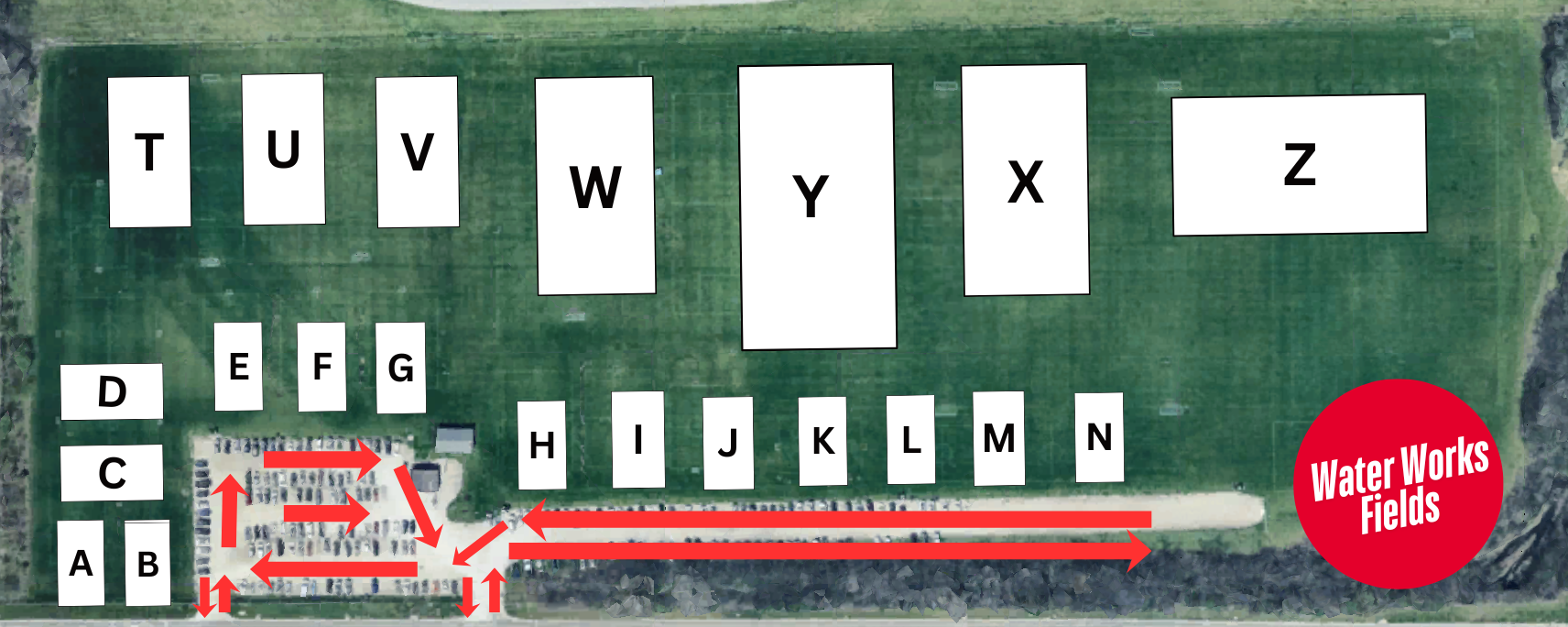 Des Moines Soccer Club Water Works Field Map