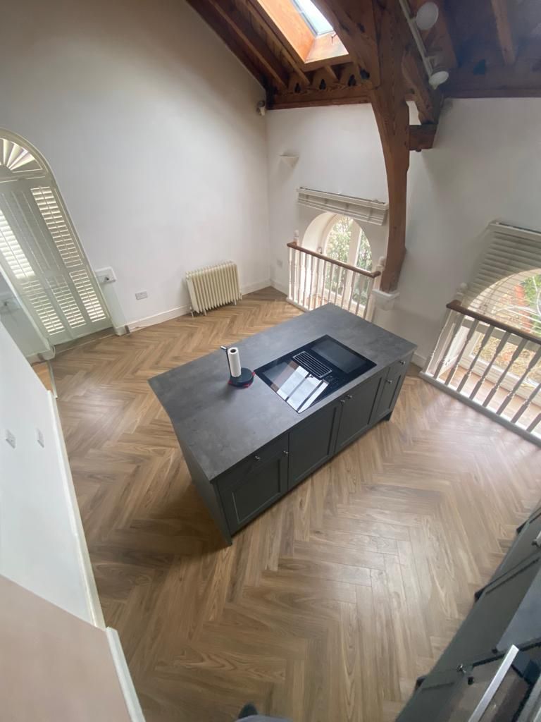 Kitchen Island from overhead 