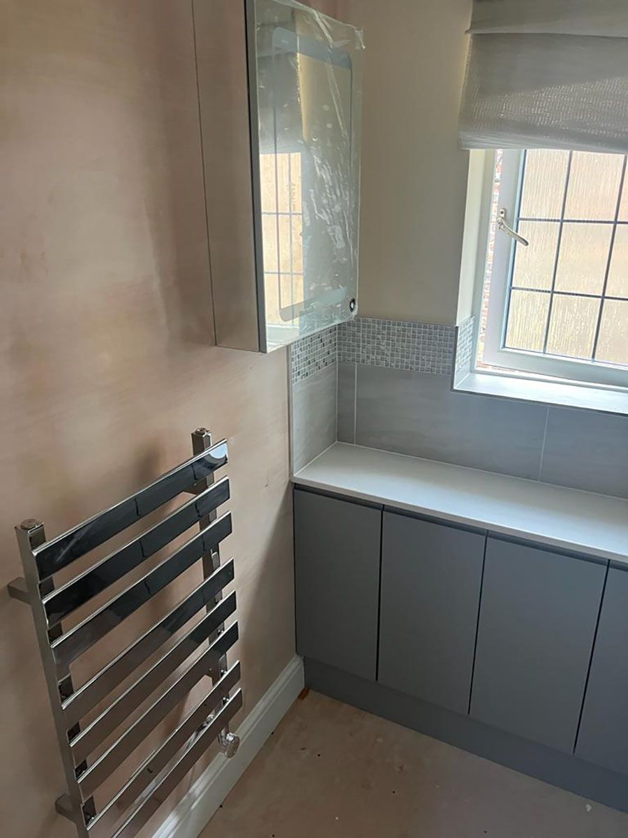 Modern grey bathroom