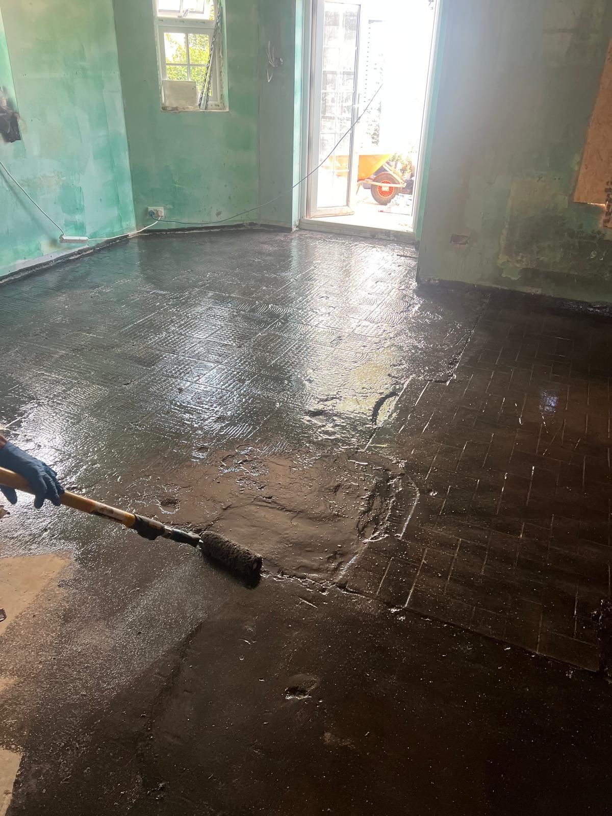 New subfloor to extention 