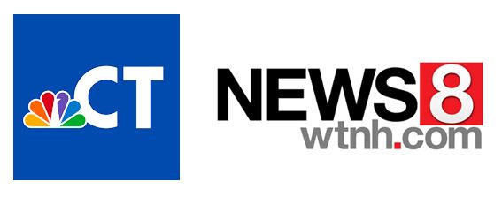 CT News 8 logo with NBC peacock and wtnh.com text on white background
