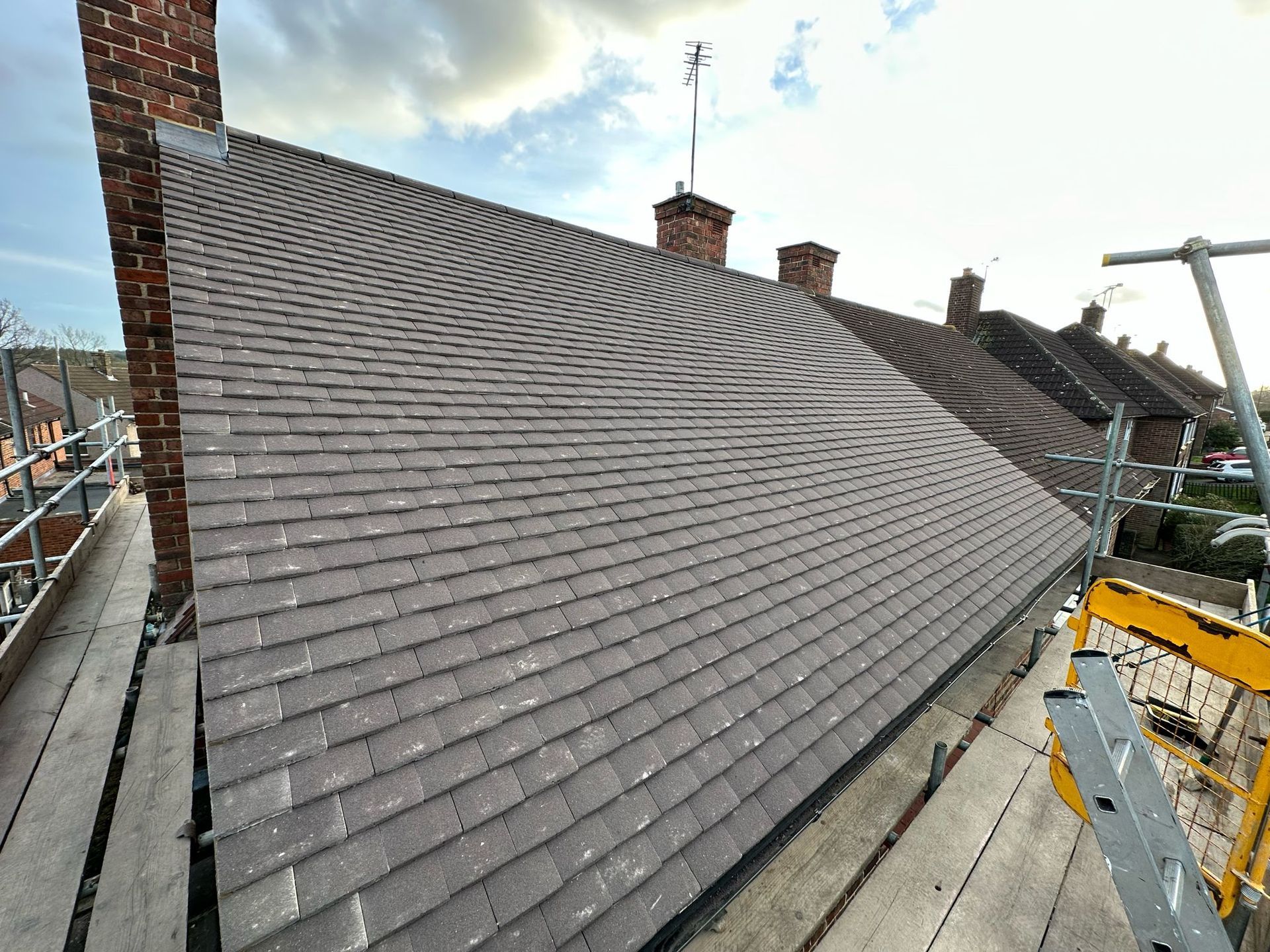 After new slate roof