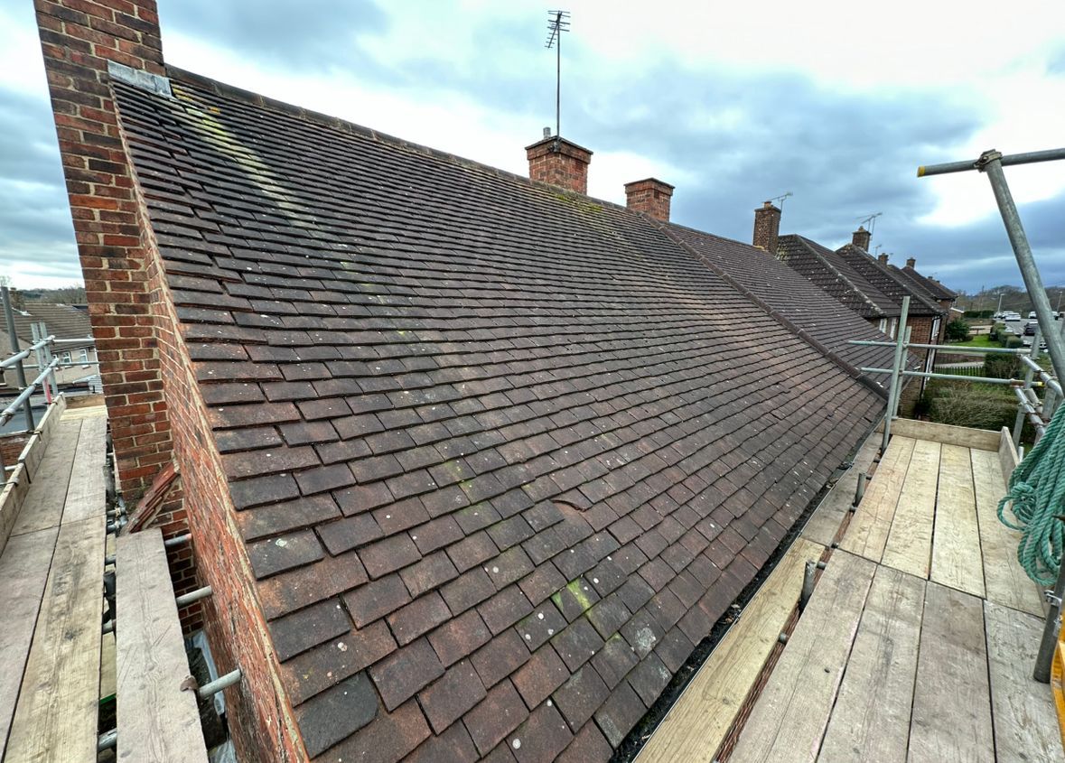 Before new slate roof