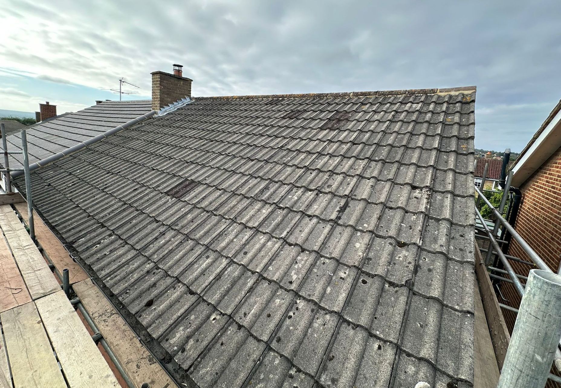 Before new slate roof