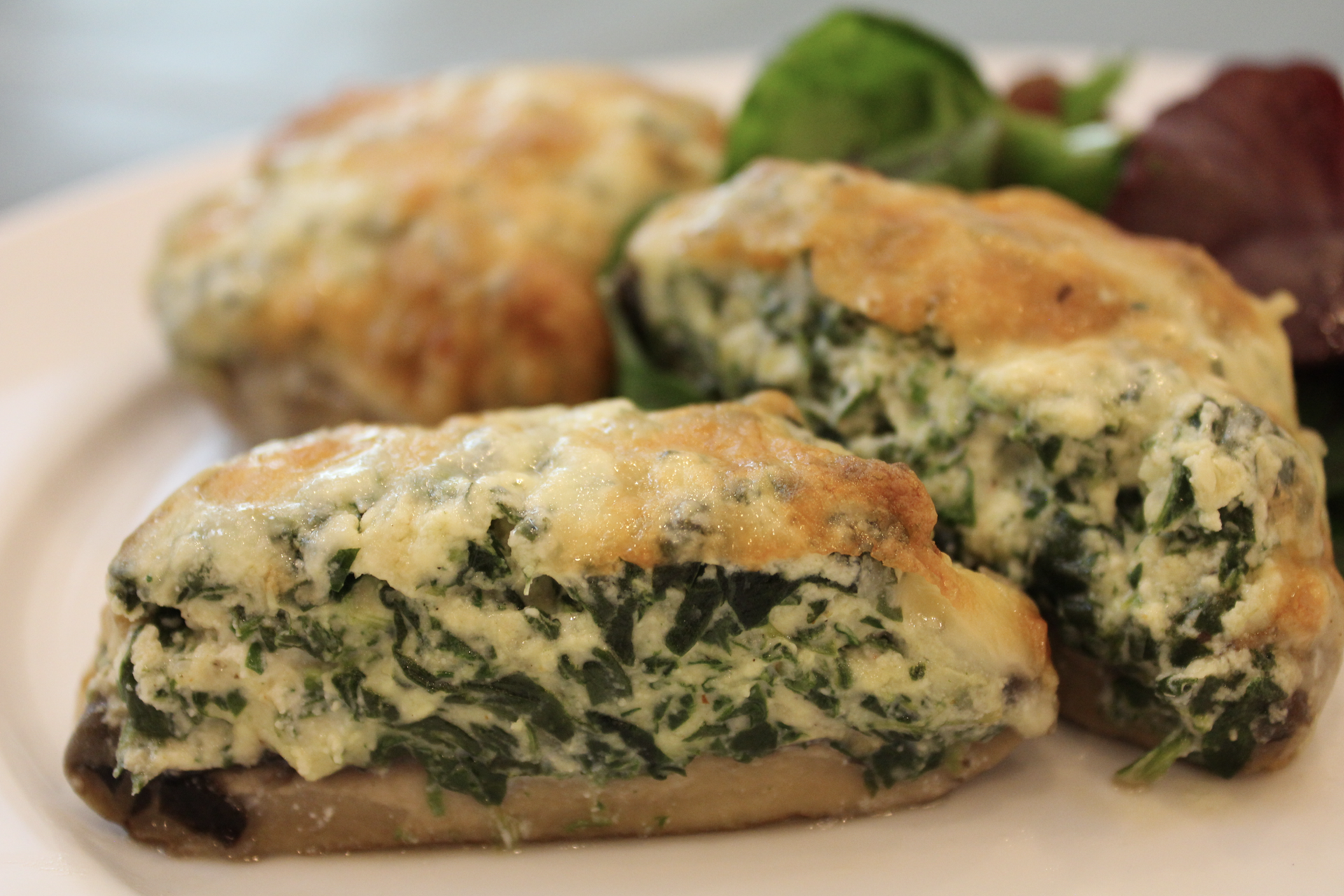 Spinach Stuffed Portobello Mushrooms