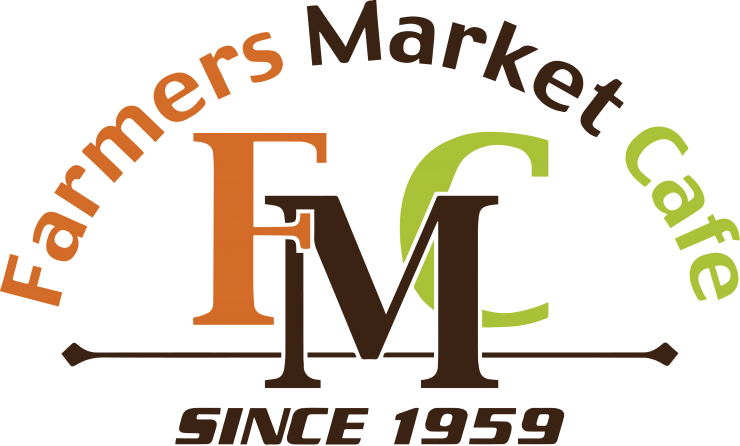 Logo for Farmers Market Cafe. Features the letters F, M, and C, text 