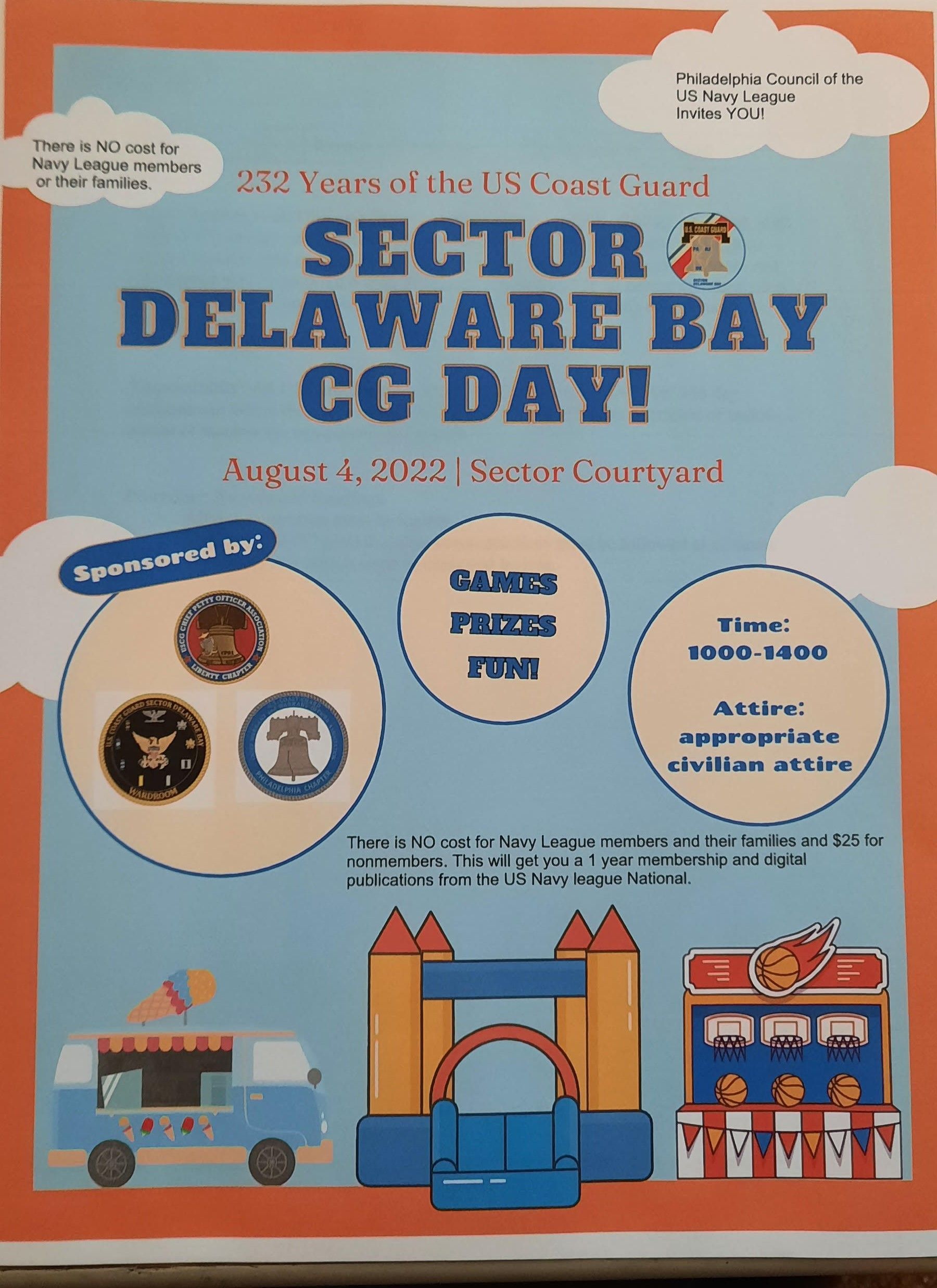 A poster for a Sector Delaware Bay CG Day