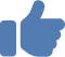 Blue thumbs-up icon