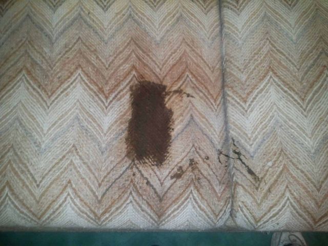 Upholstery With Dark Stain — Valley, NY — Classic Carpet and Upholstery Cleaning