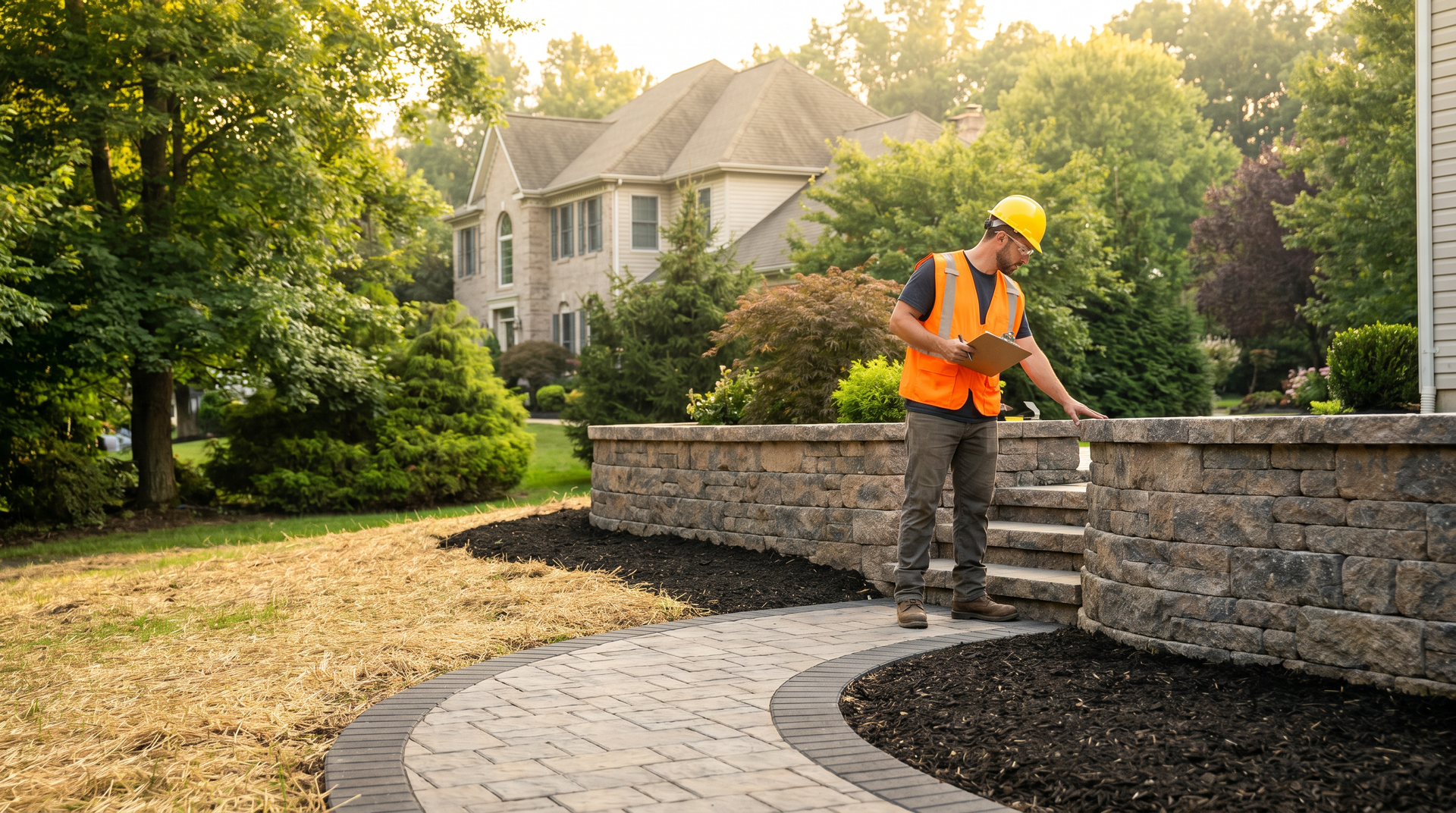 Retaining wall and hardscape installation in Franklin, NJ