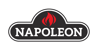 Napoleon logo: Black and white oval frame with
