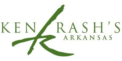 Ken Rash's Arkansas logo: green text with stylized