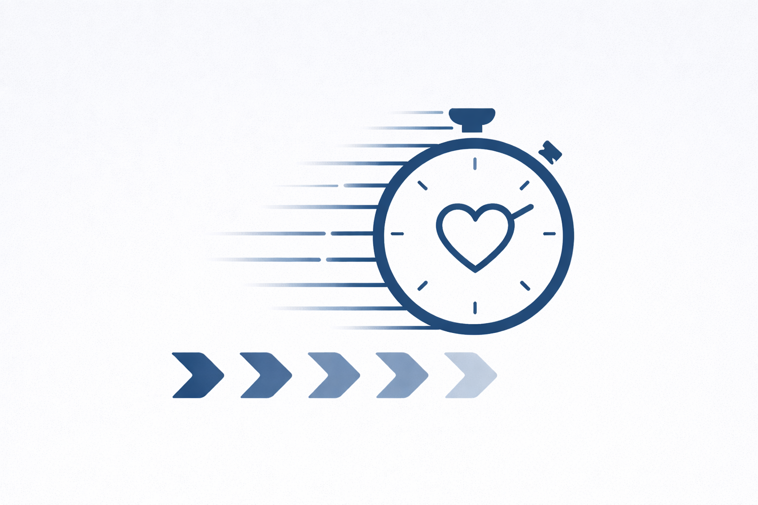 Stopwatch with heart icon, indicating time, speed, and health.