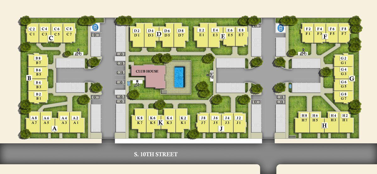 sitemap of Harrison Village Apartments