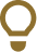 Gold light bulb icon on a white background