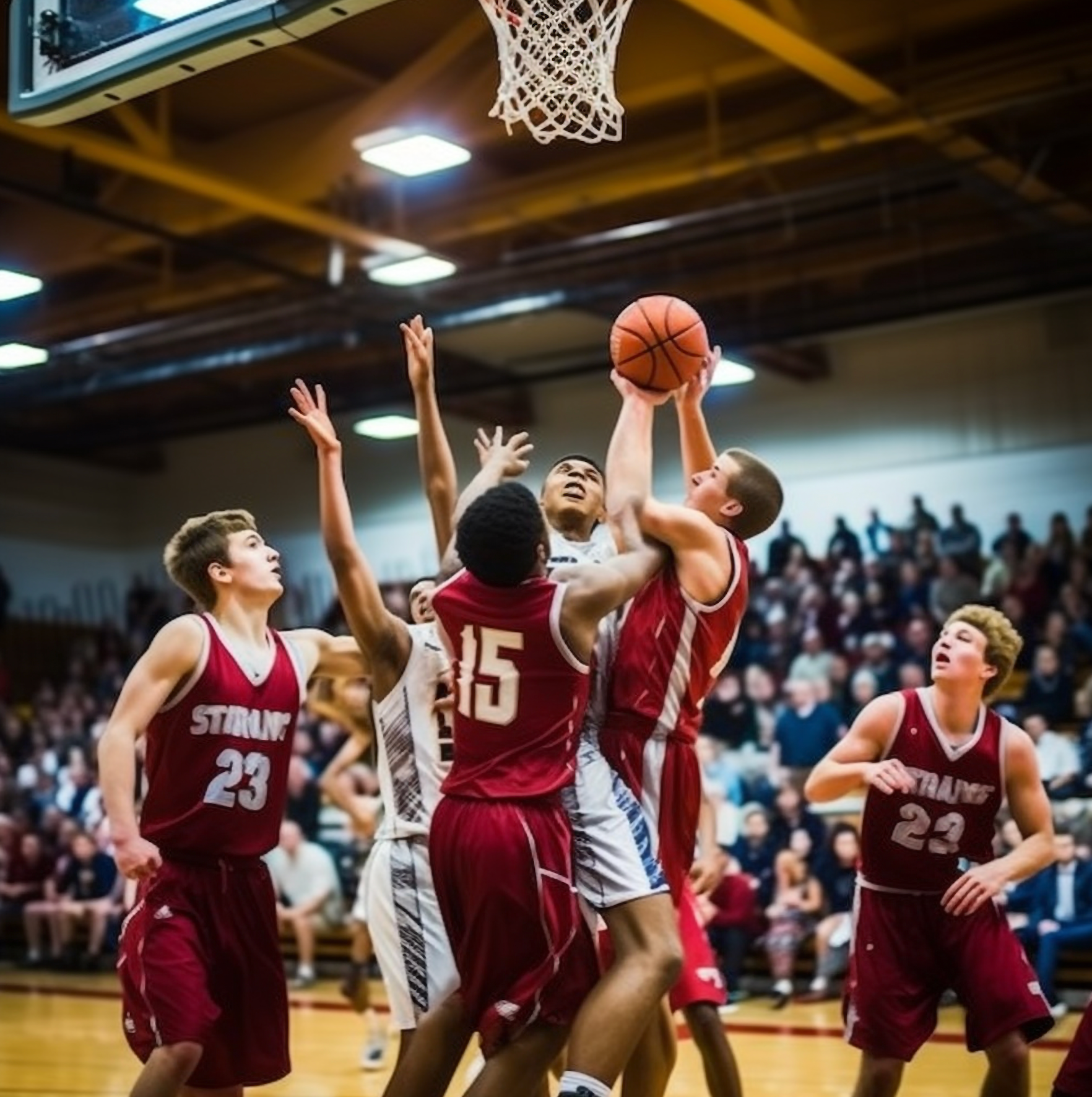 A basketball player with the number 15 on his jersey