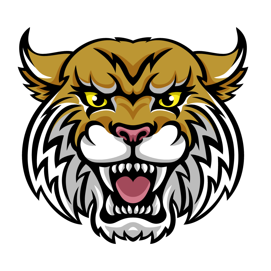 A cartoon illustration of a tiger 's head with its mouth open.